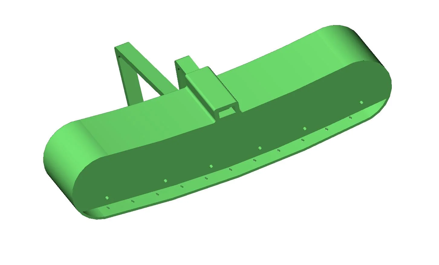 CAD view of the EverFill liquid dispenser showing the outlet holes
